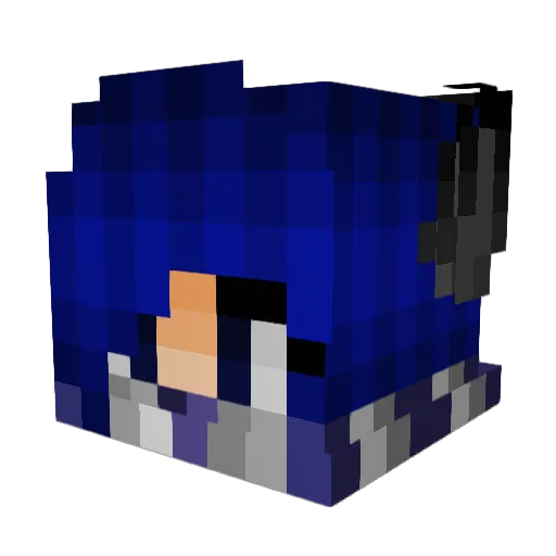 HeiressOfEntropy Minecraft avatar head, 3D render