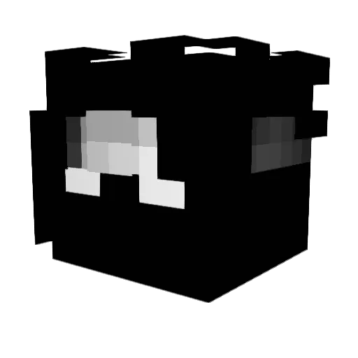 HeirettUzi Minecraft avatar head, 3D render