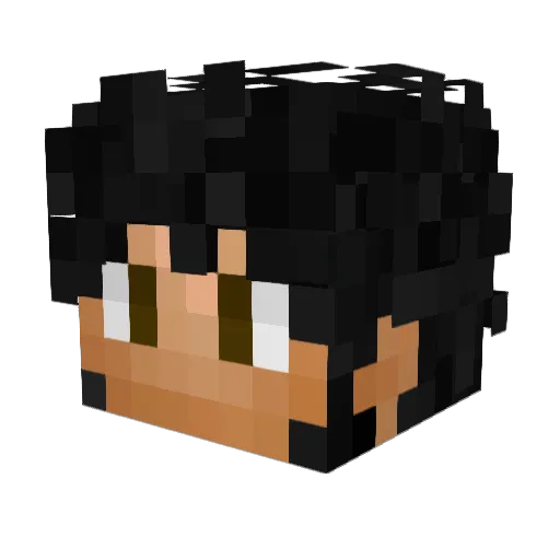 Heirohu Minecraft avatar head, 3D render