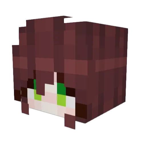 HeirriChan Minecraft avatar head, 3D render