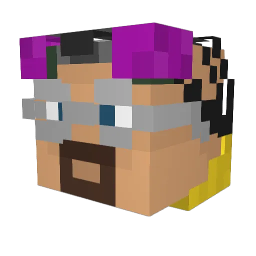 HeisenbergMeth0 Minecraft avatar head, 3D render