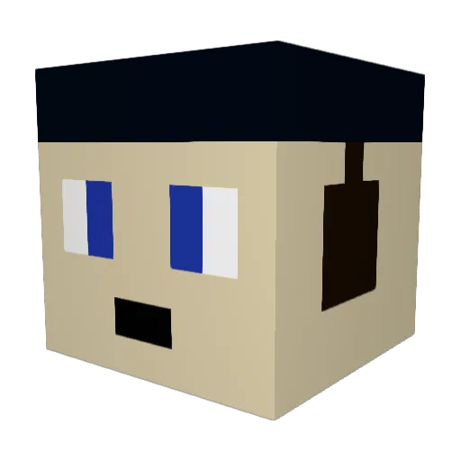 Heiskanee Minecraft avatar head, 3D render