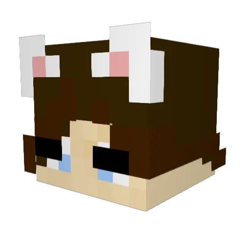 Heislbirne Minecraft avatar head, 3D render