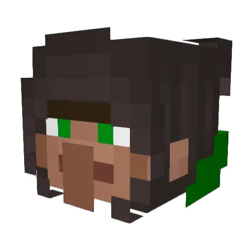 Heissluftdusche Minecraft avatar head, 3D render