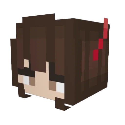 Heizena Minecraft avatar head, 3D render