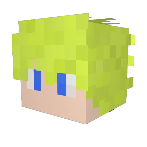 Heizer3 Minecraft avatar head, 3D render