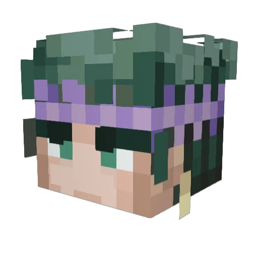 Hejin Minecraft avatar head, 3D render