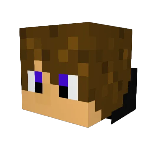 Hejnous Minecraft avatar head, 3D render