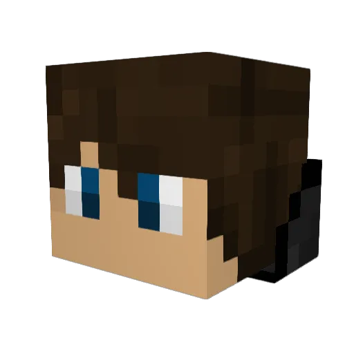 Hekate17 Minecraft avatar head, 3D render