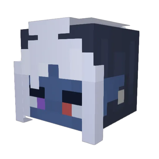 Hekati_ Minecraft avatar head, 3D render