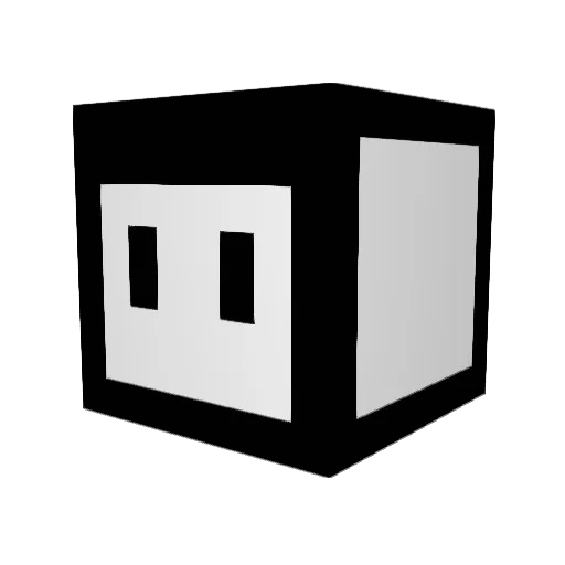 Hekhaos Minecraft avatar head, 3D render