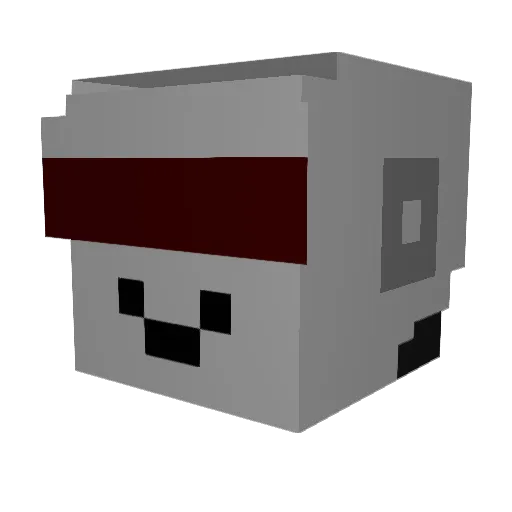 Hekket Minecraft avatar head, 3D render