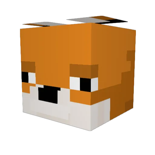 Heksar Minecraft avatar head, 3D render