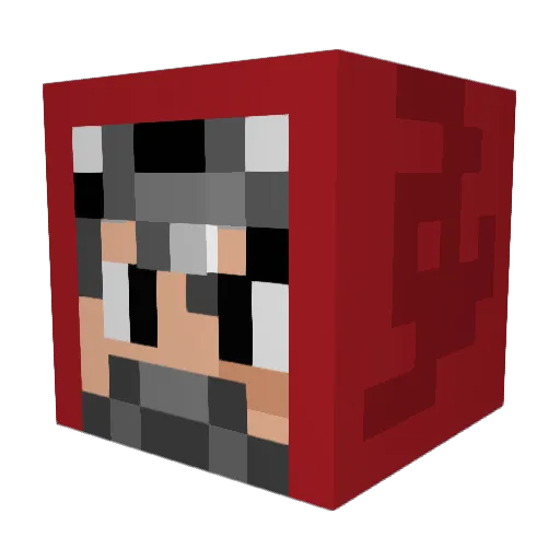 HekuG Minecraft avatar head, 3D render