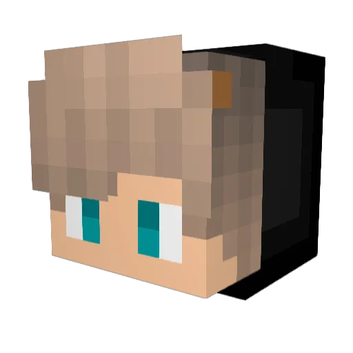 HekutoP Minecraft avatar head, 3D render