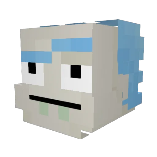 HelDrake Minecraft avatar head, 3D render