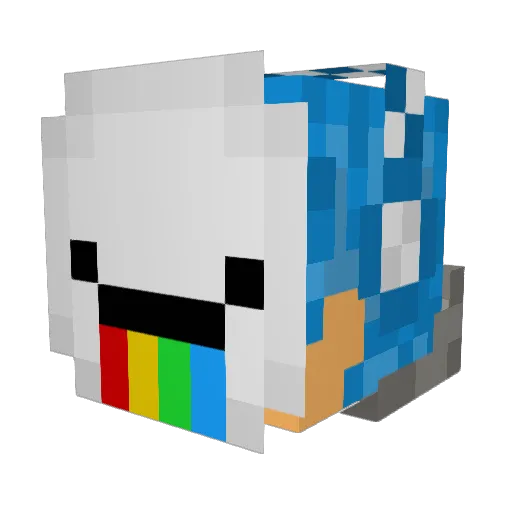 Heladiito Minecraft avatar head, 3D render