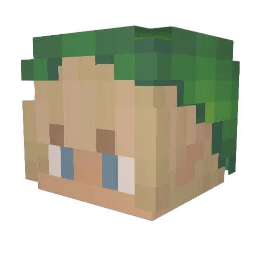 Helagha Minecraft avatar head, 3D render