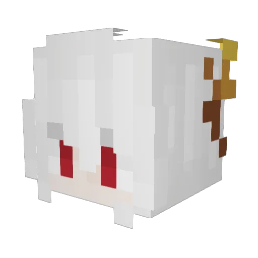 Helaz Minecraft avatar head, 3D render