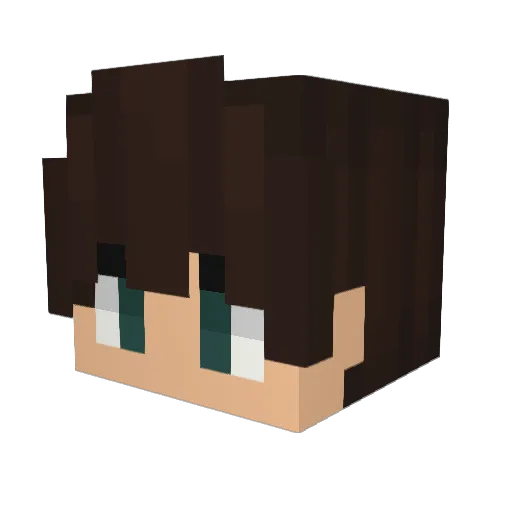HelbertCh Minecraft avatar head, 3D render