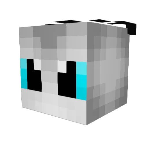 Heleel Minecraft avatar head, 3D render
