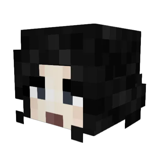 Helegne Minecraft avatar head, 3D render