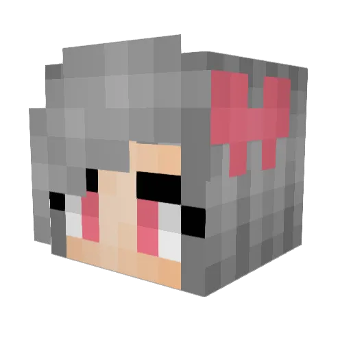 Helelephant Minecraft avatar head, 3D render
