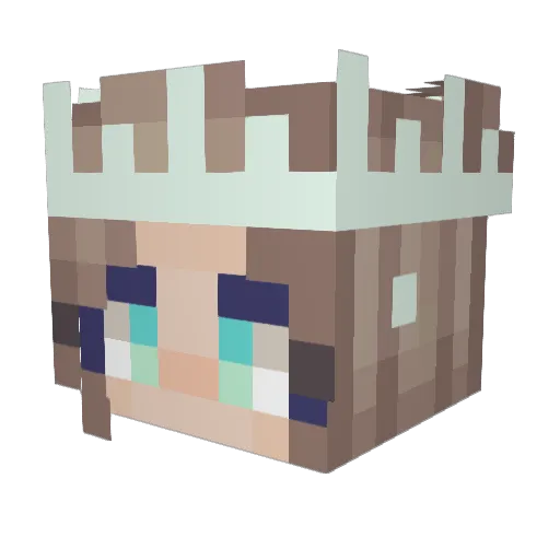 HelenPotato Minecraft avatar head, 3D render