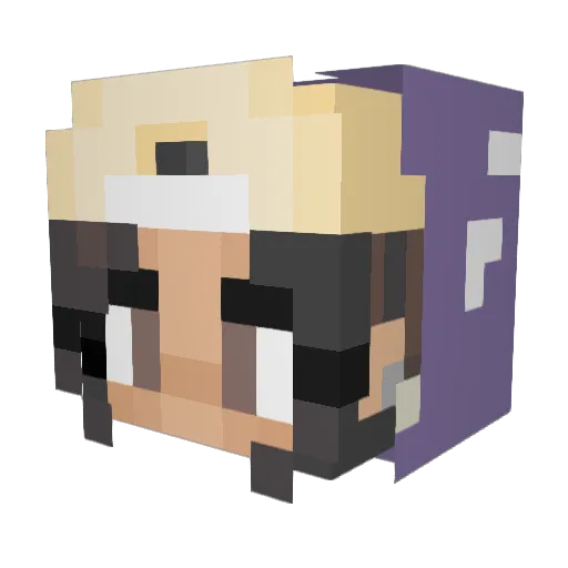 HeleneLP22 Minecraft avatar head, 3D render
