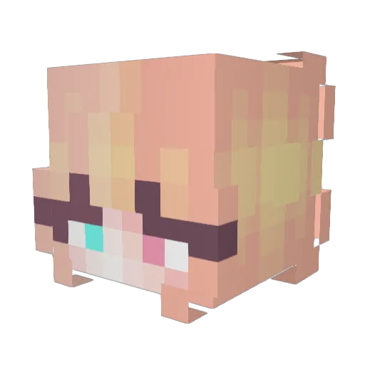 Heleneh4 Minecraft avatar head, 3D render