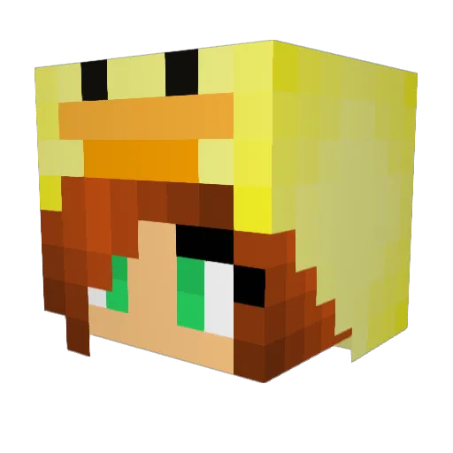 HeleninhaGaimer Minecraft avatar head, 3D render