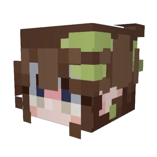 Helenkaaaa Minecraft avatar head, 3D render