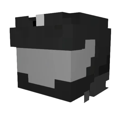 Heleogen Minecraft avatar head, 3D render