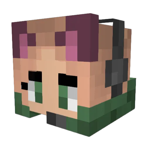 Helexit Minecraft avatar head, 3D render