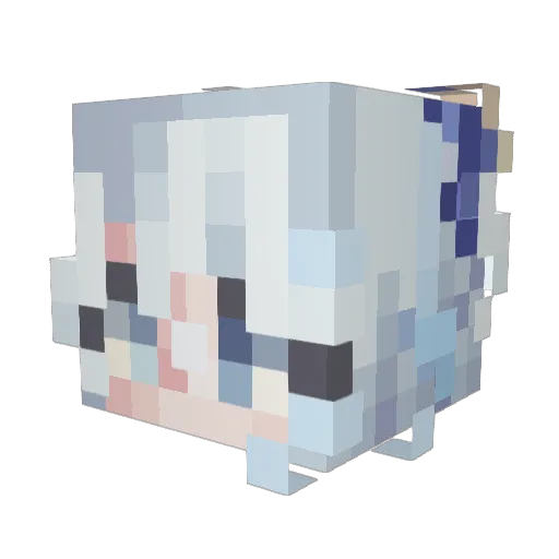 Helfhris Minecraft avatar head, 3D render