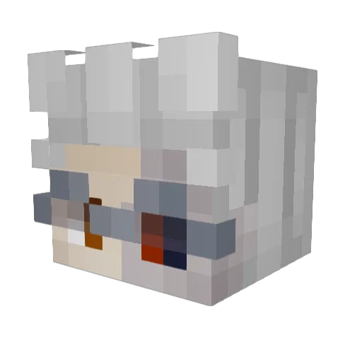 Heli0nys Minecraft avatar head, 3D render