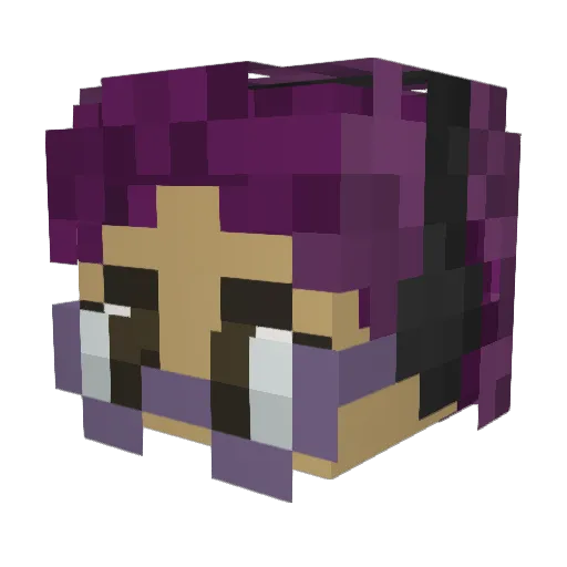 Heliaq Minecraft avatar head, 3D render