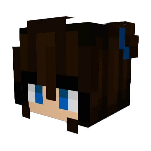 Helice0101 Minecraft avatar head, 3D render