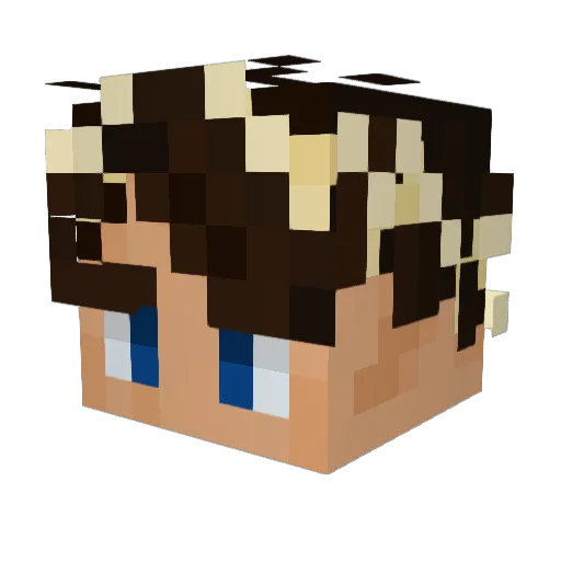 HelioLance Minecraft avatar head, 3D render