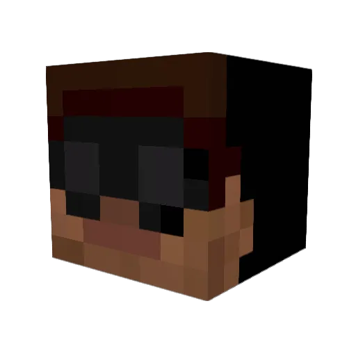 Helionus Minecraft avatar head, 3D render