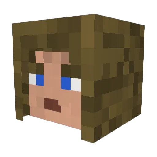 Heliophobos Minecraft avatar head, 3D render