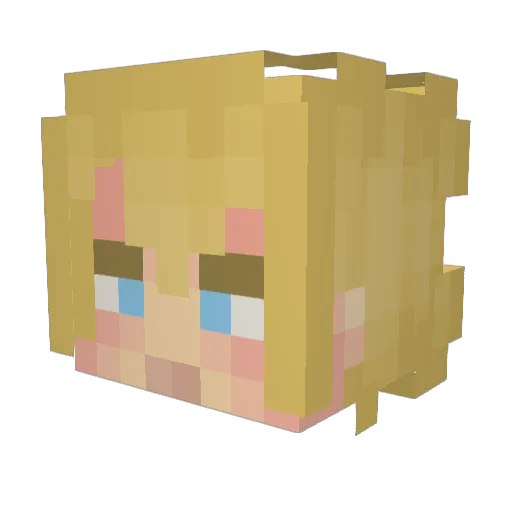 Helios458 Minecraft avatar head, 3D render