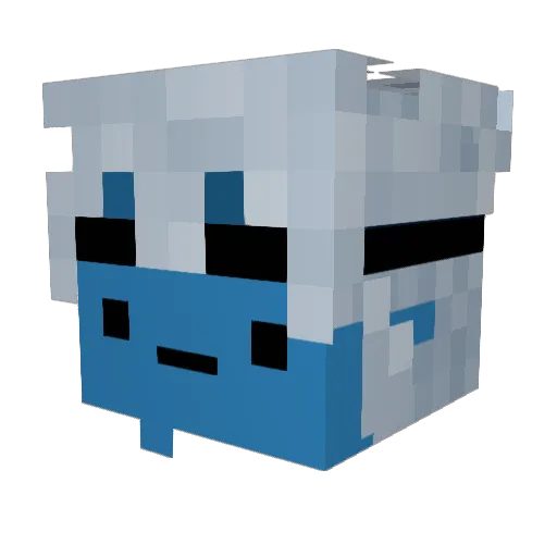 HeliosDelta8 Minecraft avatar head, 3D render