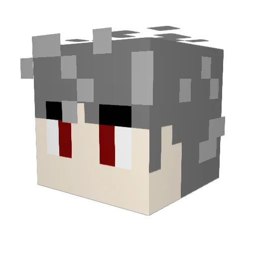 HeliosGamma Minecraft avatar head, 3D render