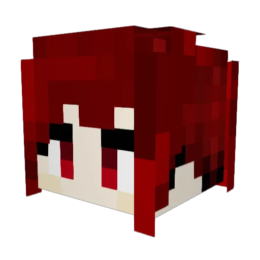 Heliosoma Minecraft avatar head, 3D render
