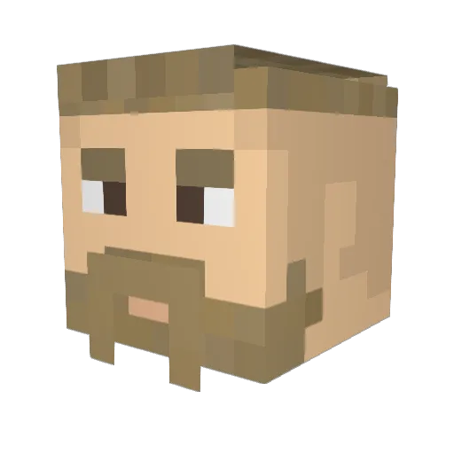 Helioxus Minecraft avatar head, 3D render