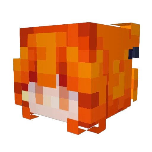 Helisy Minecraft avatar head, 3D render