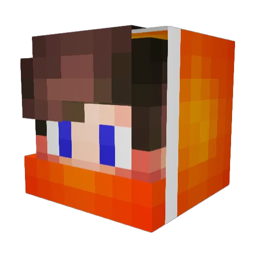 HeliumPrime Minecraft avatar head, 3D render