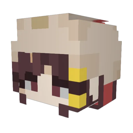 Helivxd Minecraft avatar head, 3D render