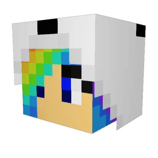 Helix1021 Minecraft avatar head, 3D render
